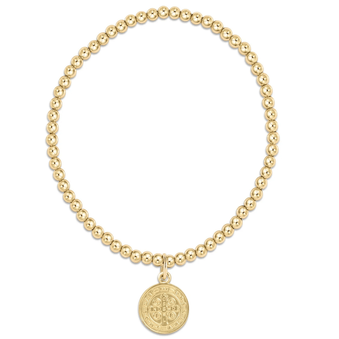 Enewton Classic Gold 3mm Bead Bracelet - Blessing Gold Disc - Enewton