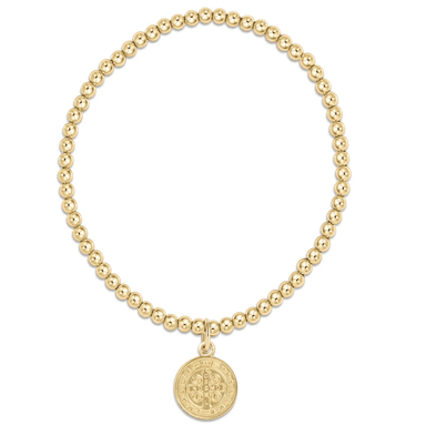 Enewton Classic Gold 3mm Bead Bracelet - Blessing Gold Disc - Enewton