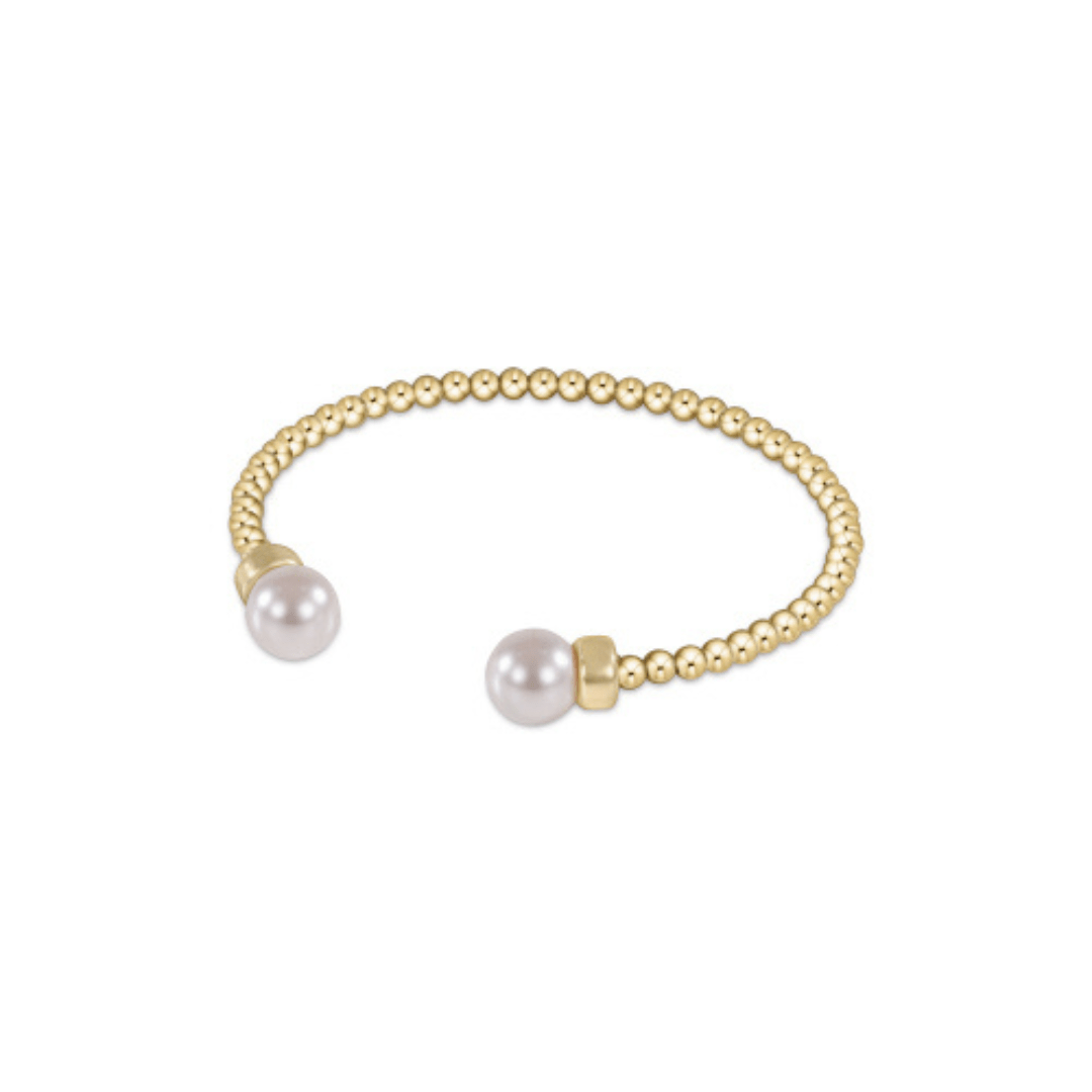 Enewton Classic Gold 3mm Bead Cuff - Pearl - Enewton