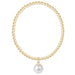 enewton Classic Gold 3mm Bracelet - 10mm Pearl Charm - Enewton