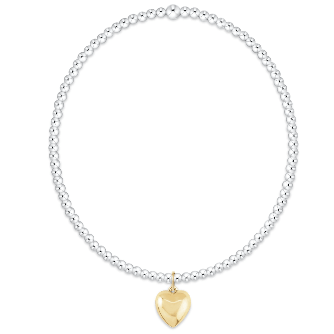 Enewton Classic Mixed Metal Bracelet-Love Plush Gold Charm - Enewton
