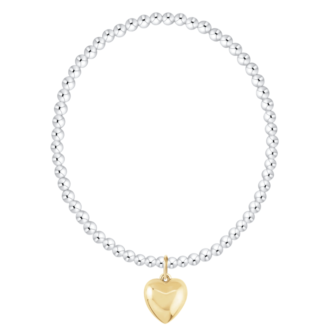 Enewton Classic Mixed Metal Bracelet-Love Plush Gold Charm - Enewton