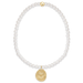 Enewton Classic Pearl 3mm Bead Bracelet - Inspire Love Small Gold Charm - Enewton