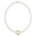 enewton Classic Pearl 3mm Bracelet - Love Gold Charm - Enewton