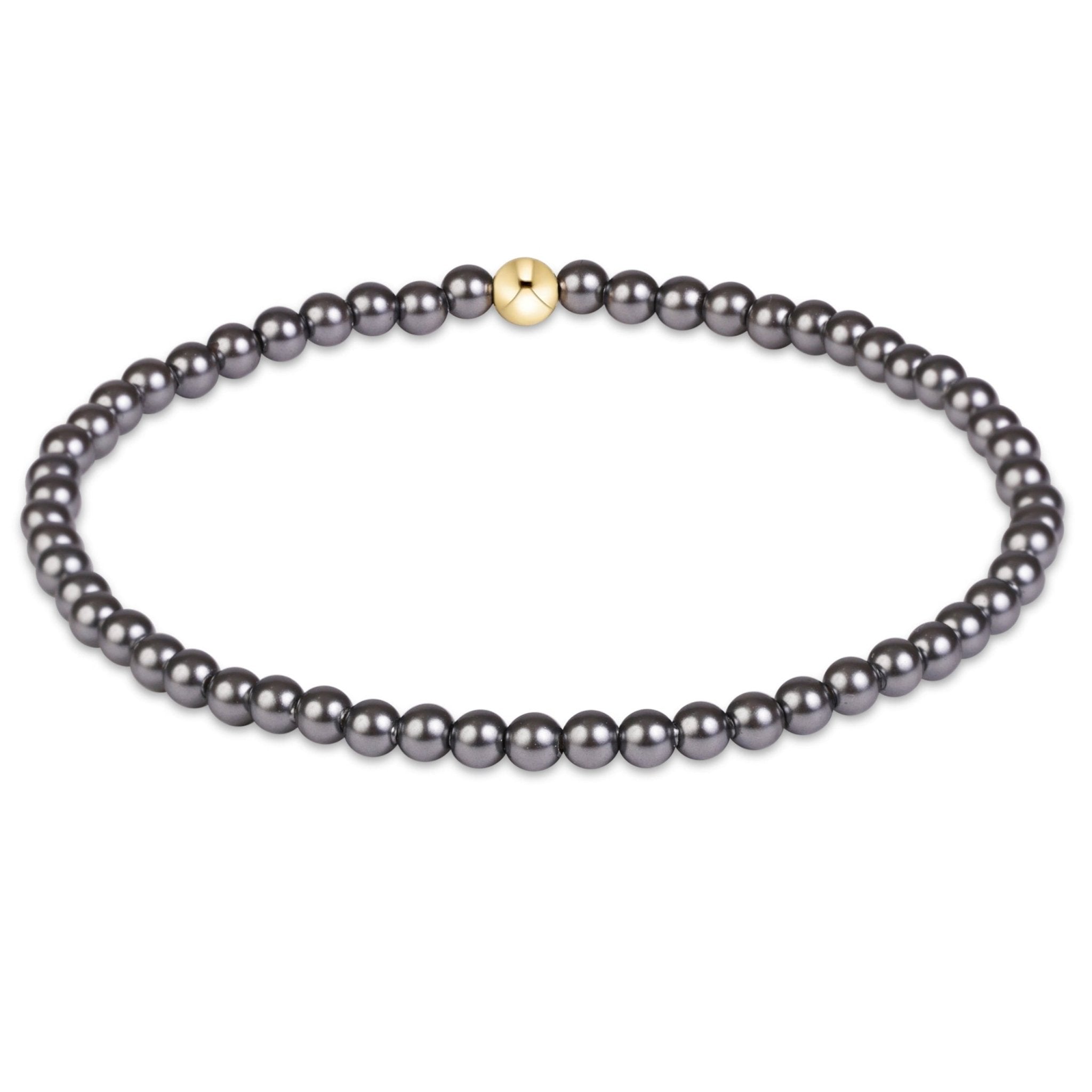 enewton Classic Pearl Dark Grey 3mm Bracelet - Enewton