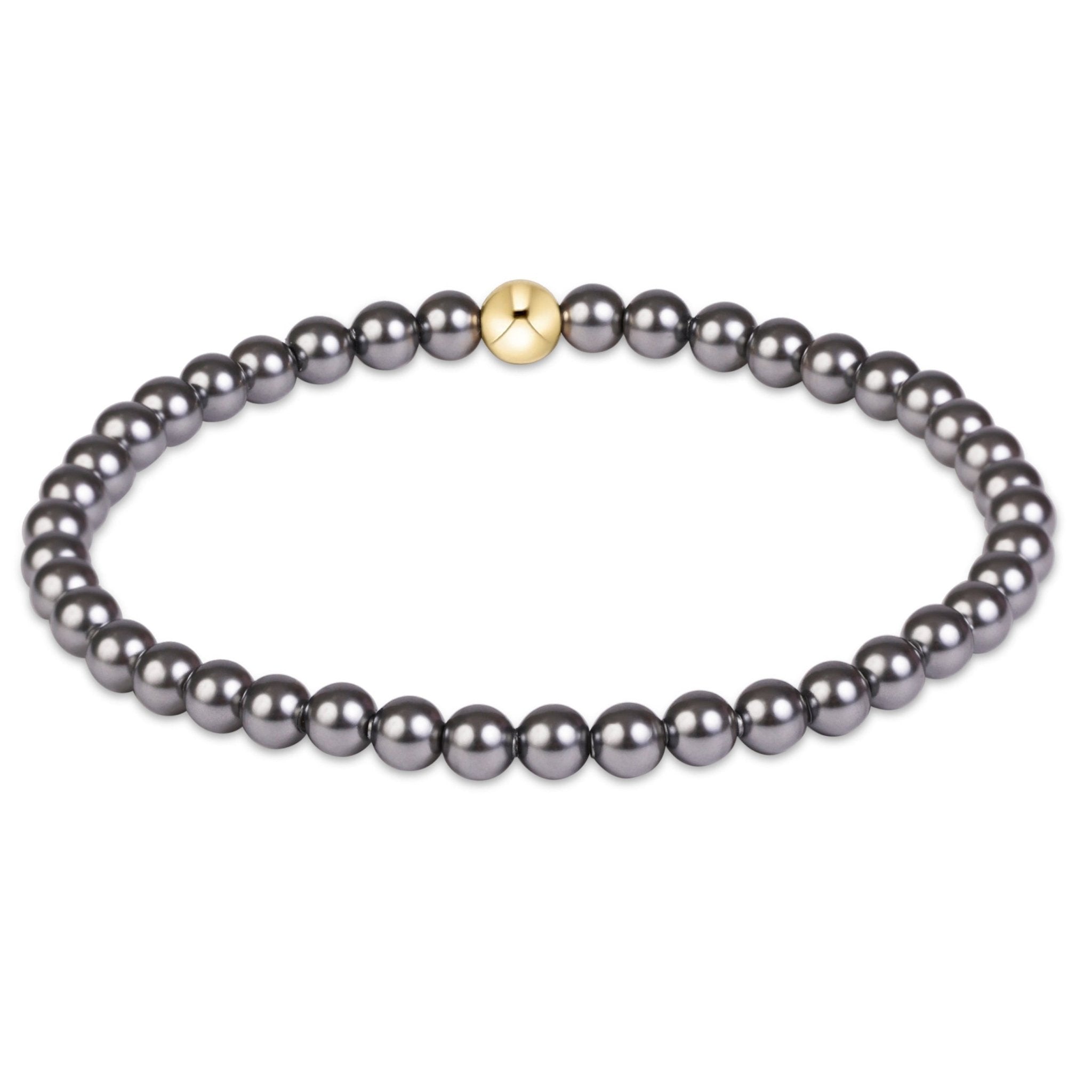 enewton Classic Pearl Dark Grey 4mm Bracelet - Enewton