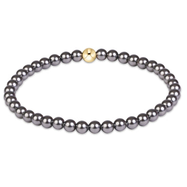 enewton Classic Pearl Dark Grey 4mm Bracelet - Enewton