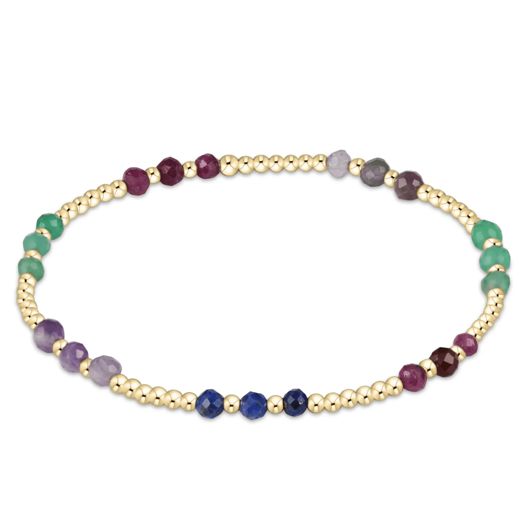 Enewton Gemstone Gold Joy Pattern 3mm Bead Bracelet - Hot Mess - Enewton