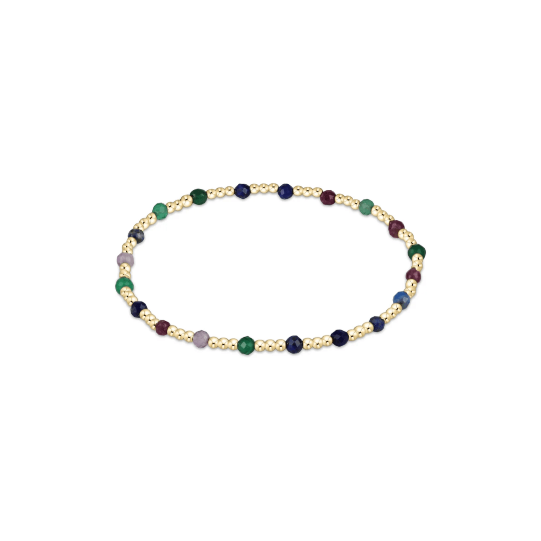 Enewton Gemstone Gold Sincerity Pattern 3mm Bead Bracelet - Hot Mess FW25 - Enewton