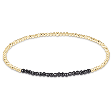 enewton Gold Bliss 2mm Gold Bracelet - Faceted Hematite - Enewton