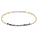 enewton Gold Bliss 2mm Gold Bracelet - Silver Faceted Hematite - Enewton