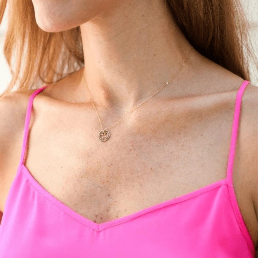 Enewton Gold Guardian Angel Disc 16" Necklace - Enewton