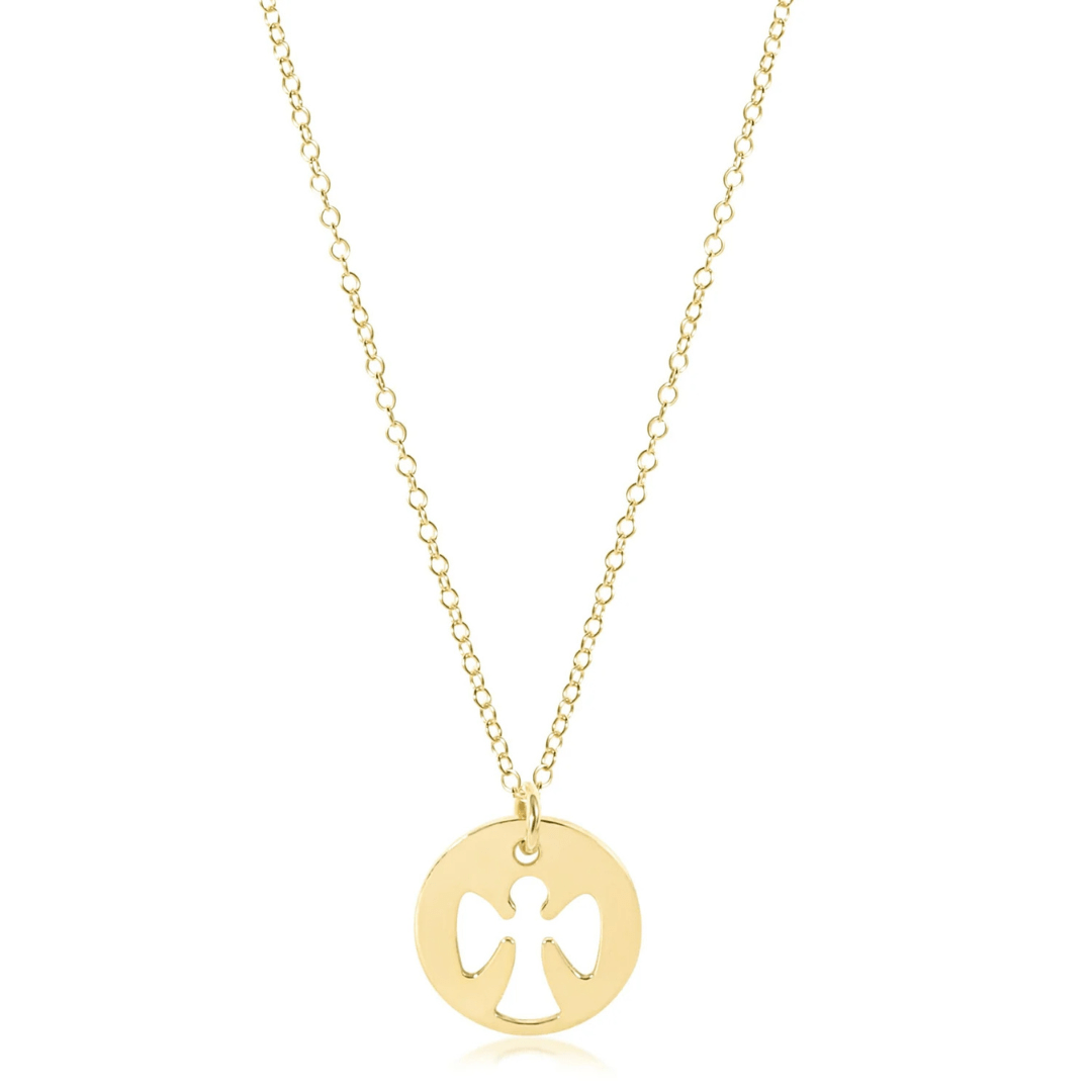 Enewton Gold Guardian Angel Disc 16" Necklace - Enewton