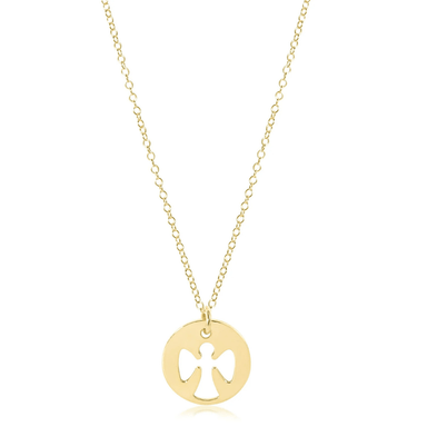 Enewton Gold Guardian Angel Disc 16" Necklace - Enewton