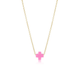 Enewton Gold Signature Cross Necklace - Bright Pink - Enewton