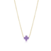 Enewton Gold Signature Cross Necklace - Purple - Enewton