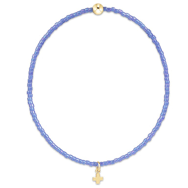 enewton Hope Classic Signature Gold Cross Charm Bracelet - Bright Blue - Enewton