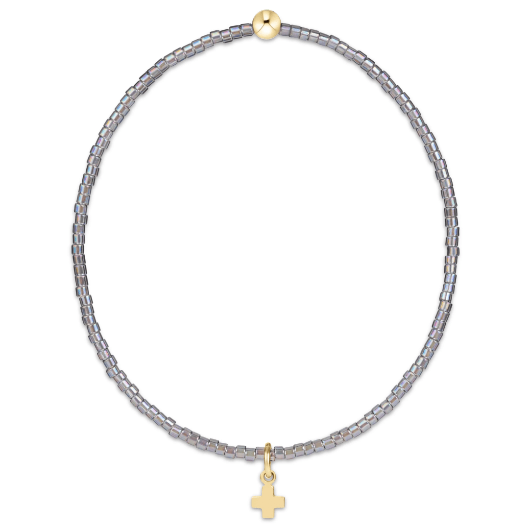 enewton Hope Classic Signature Gold Cross Charm Bracelet - Morning Mist - Enewton