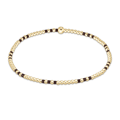 Enewton Hope Joy Pattern 2mm Bead Bracelet - Chocolate - Enewton