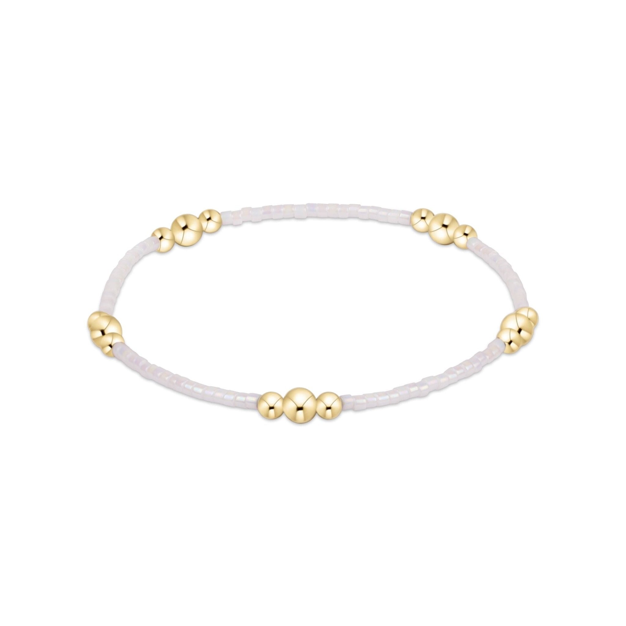enewton Hope Purpose Gold Bracelet - Silky White - Enewton