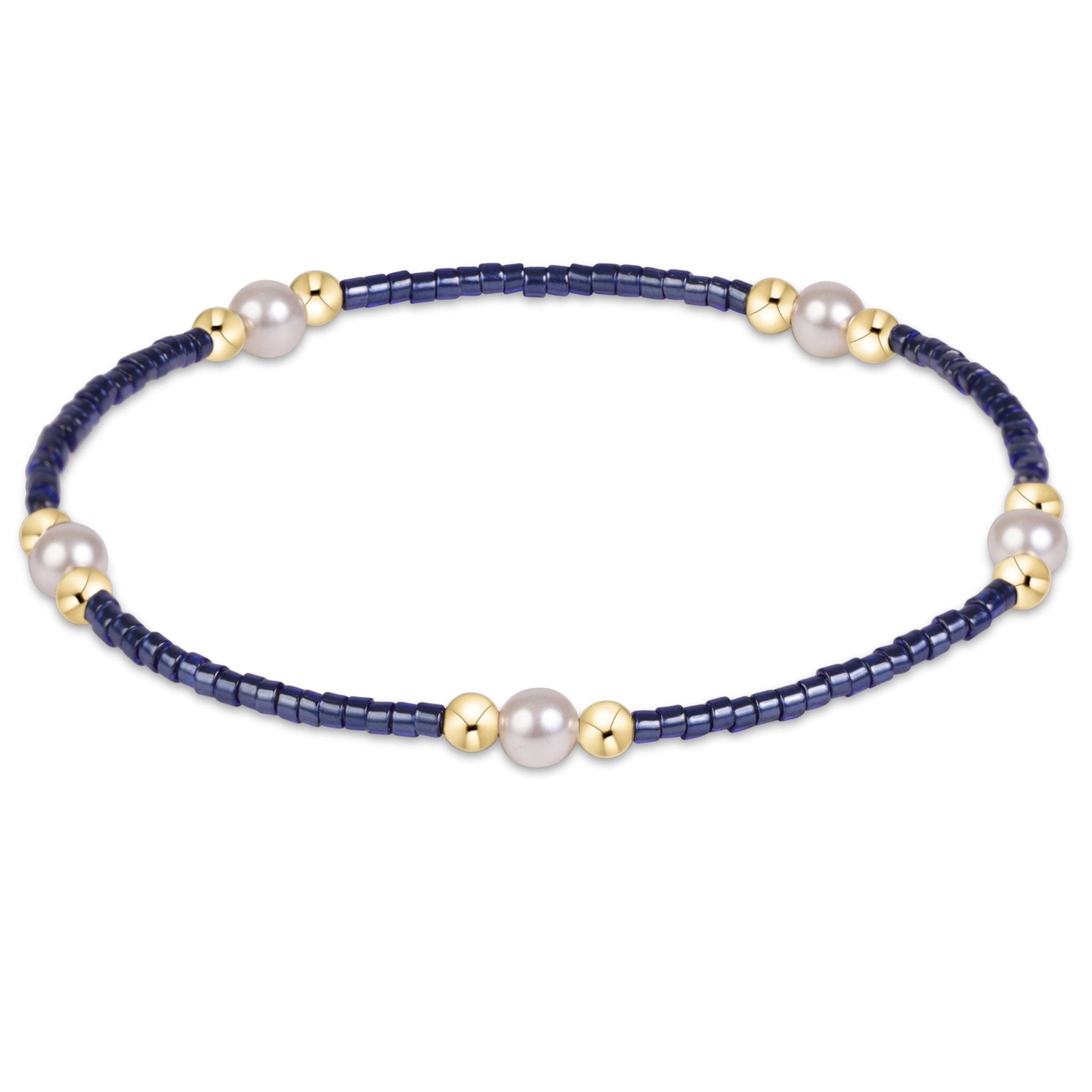 enewton Hope Purpose Pearl Bracelet - Navy - Enewton