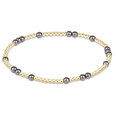 enewton Hope Unwritten Pearl Dark Grey 3mm Bracelet - Enewton