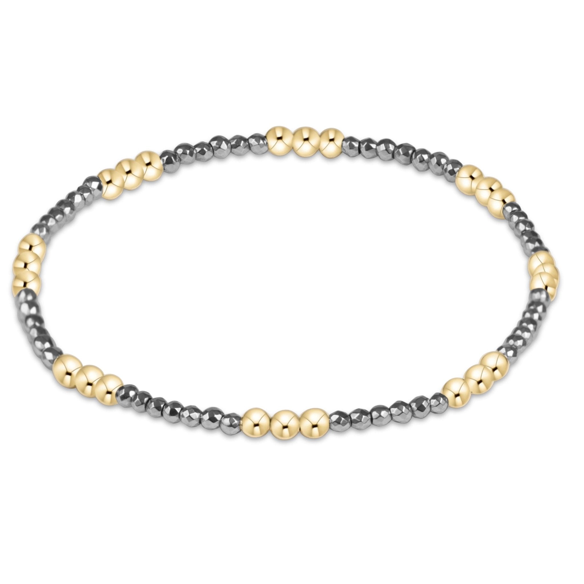 enewton Joy 2mm Bracelet - Silver Faceted Hematite - Enewton