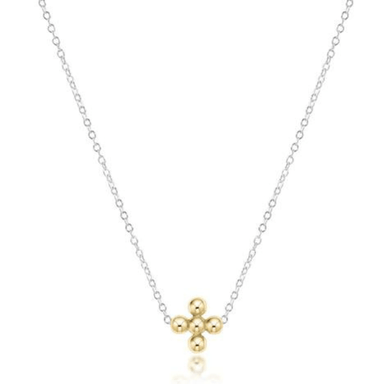 Enewton Mixed Metal Classic Beaded Cross Necklace - Enewton