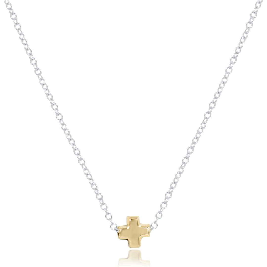 Enewton Mixed Metal Signature Cross Small Gold - Enewton
