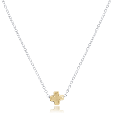 Enewton Mixed Metal Signature Cross Small Gold - Enewton