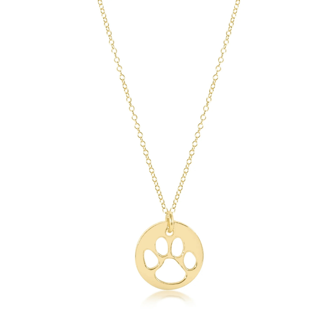 Enewton Paw Print Gold Disc Necklace - Enewton