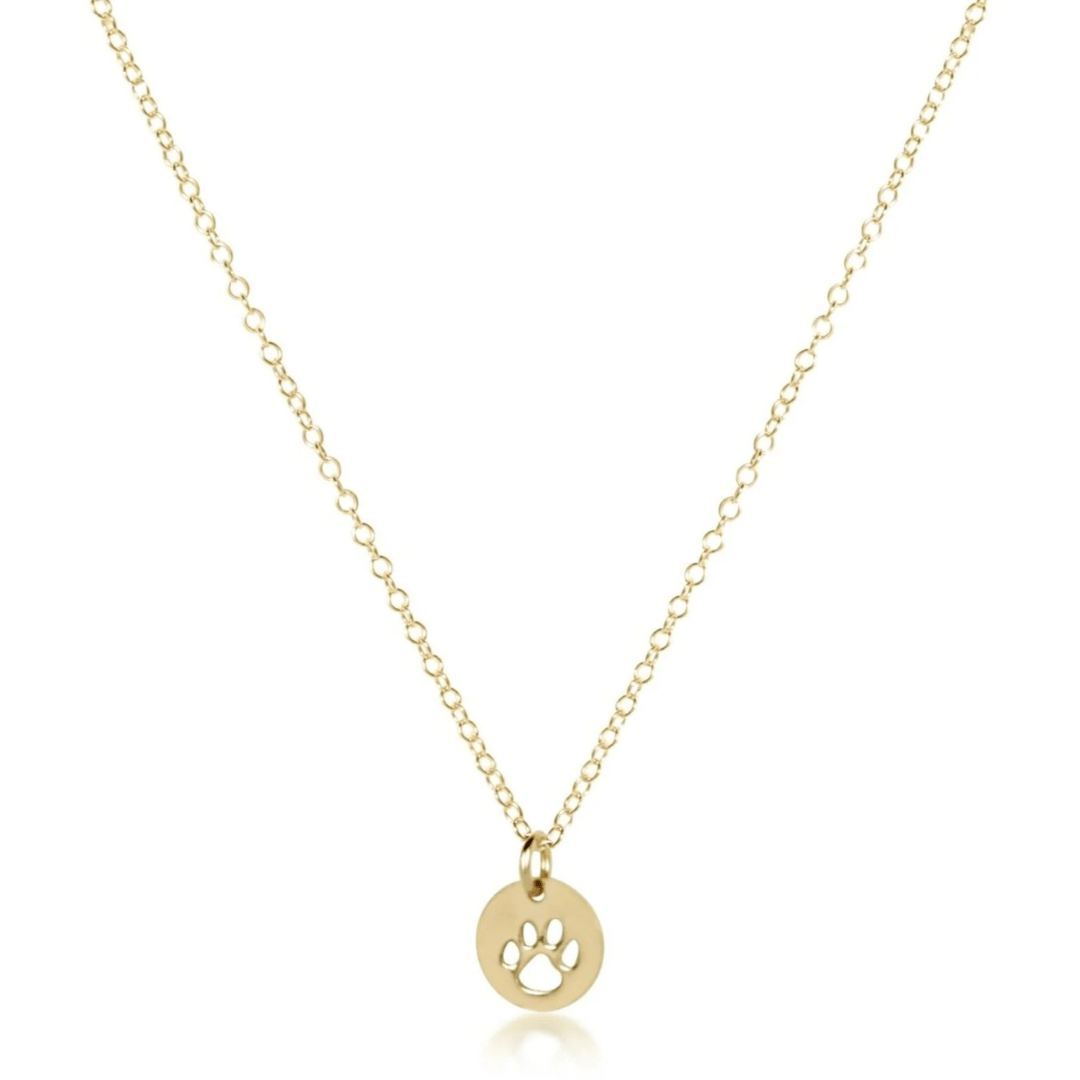 Enewton Paw Print Small Gold Disc Necklace - Enewton