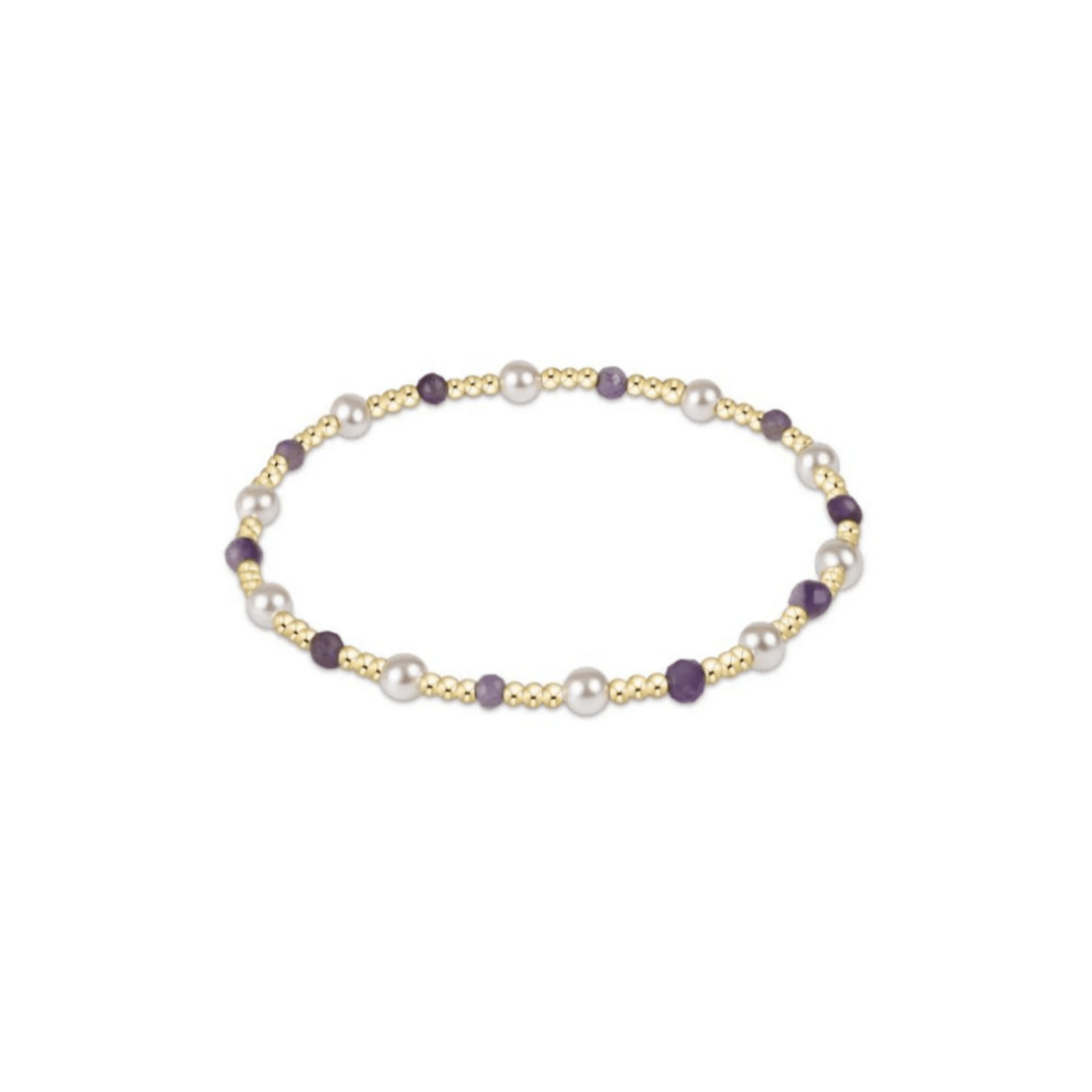 Enewton Pearl Sincerity Pattern 4mm Bead Bracelet - Amethyst - Enewton