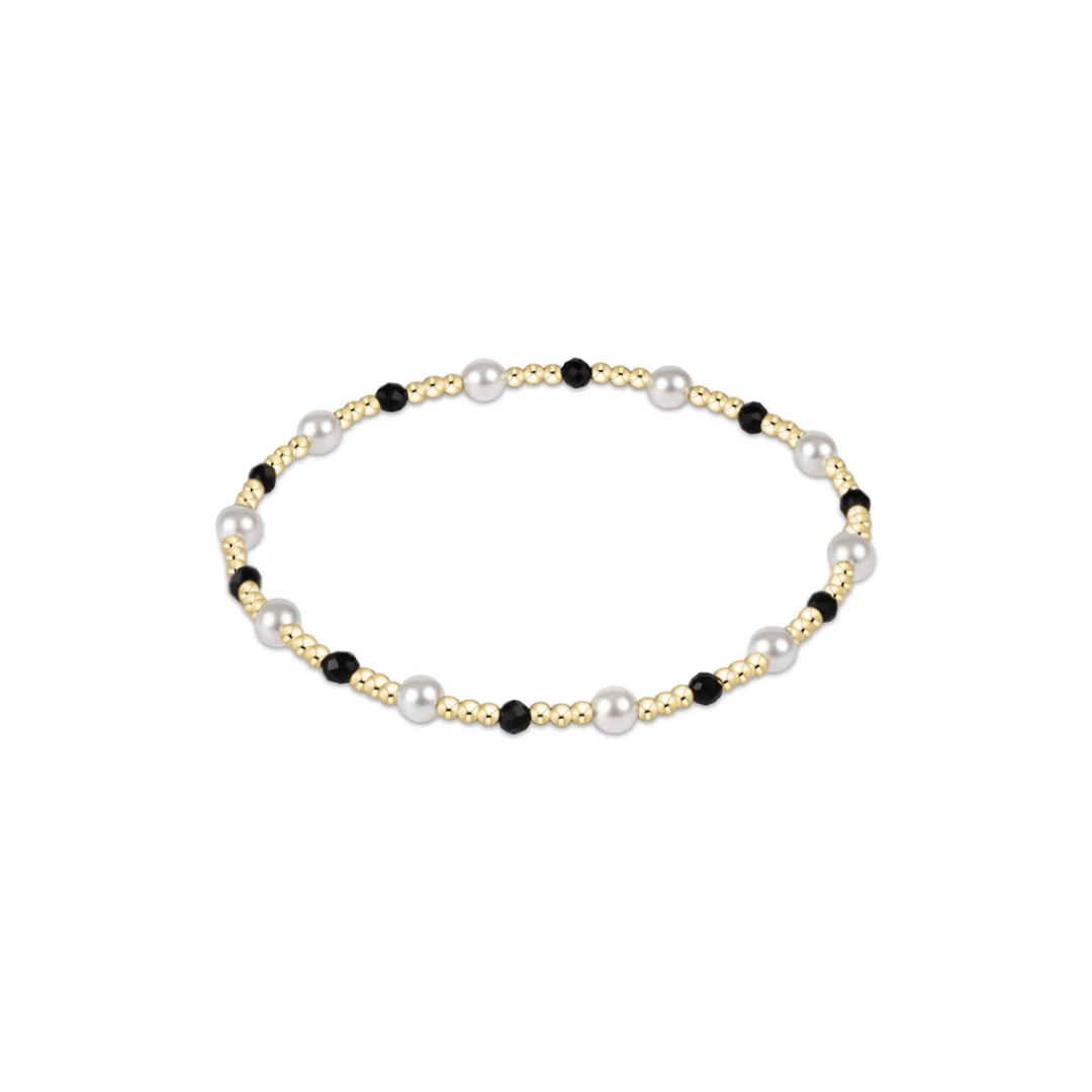 Enewton Pearl Sincerity Pattern 4mm Bead Bracelet - Faceted Onyx - Enewton