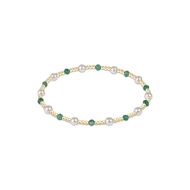 Enewton Pearl Sincerity Pattern 4mm Bead Bracelet - Green Onyx - Enewton