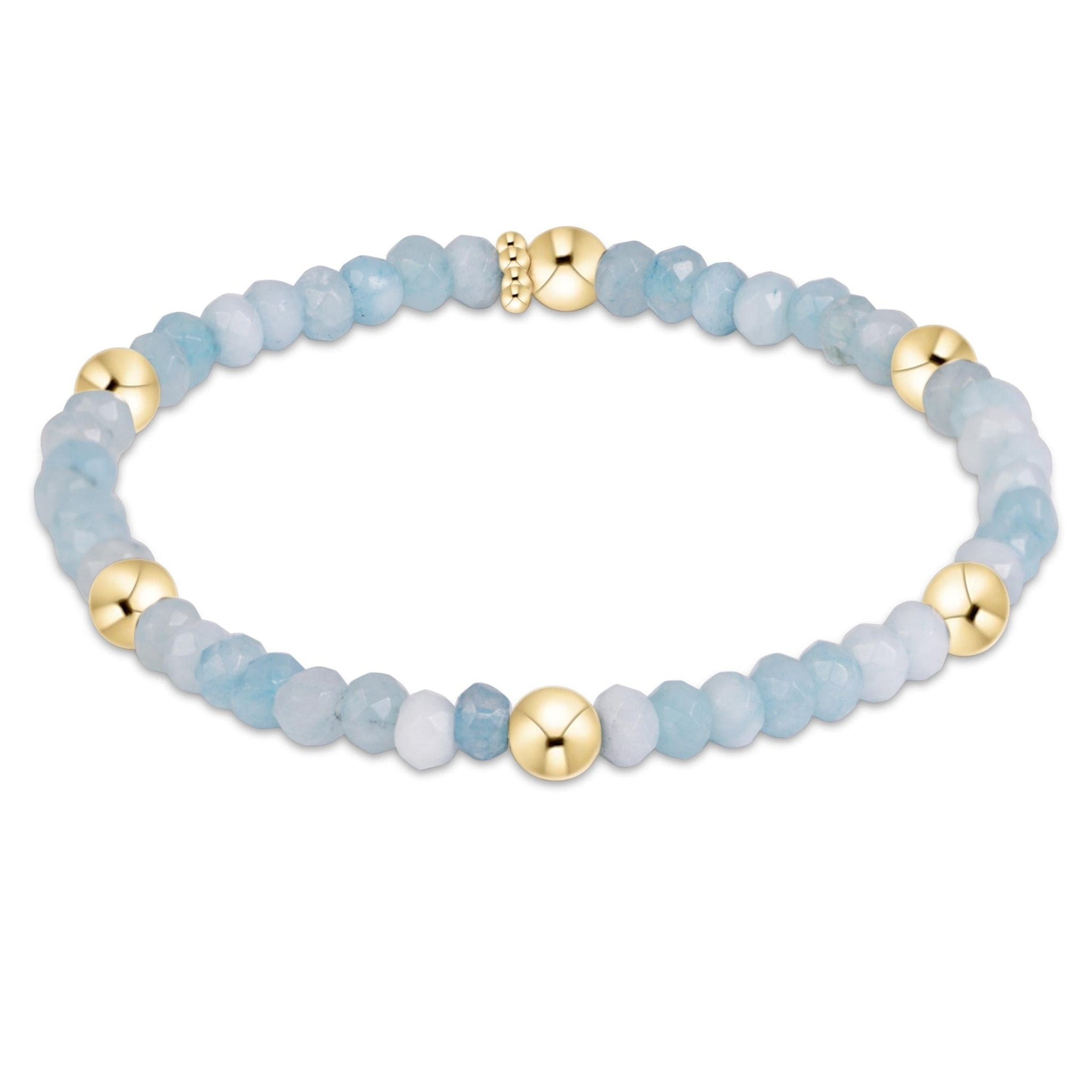 enewton Presence Gemstone 4mm Bracelet - Aquamarine - Enewton