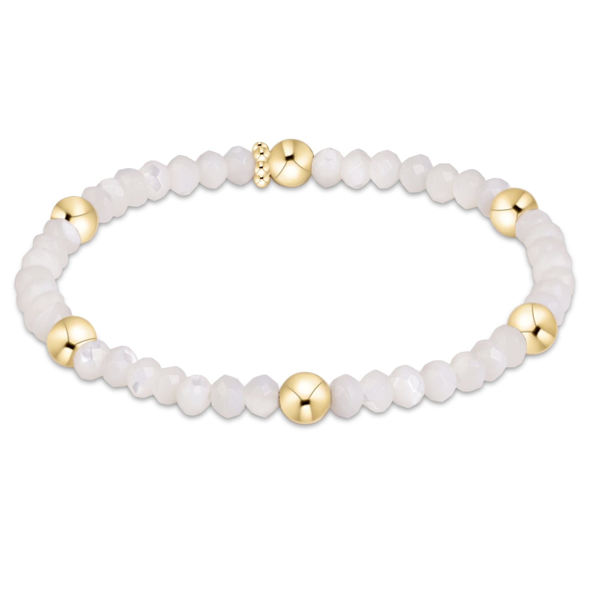 enewton Presence Gemstone 4mm Bracelet - Mother of Pearl - Enewton