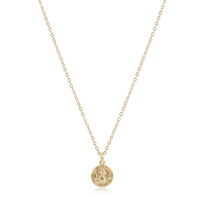 Enewton Protection Small Gold Disc Necklace - Enewton