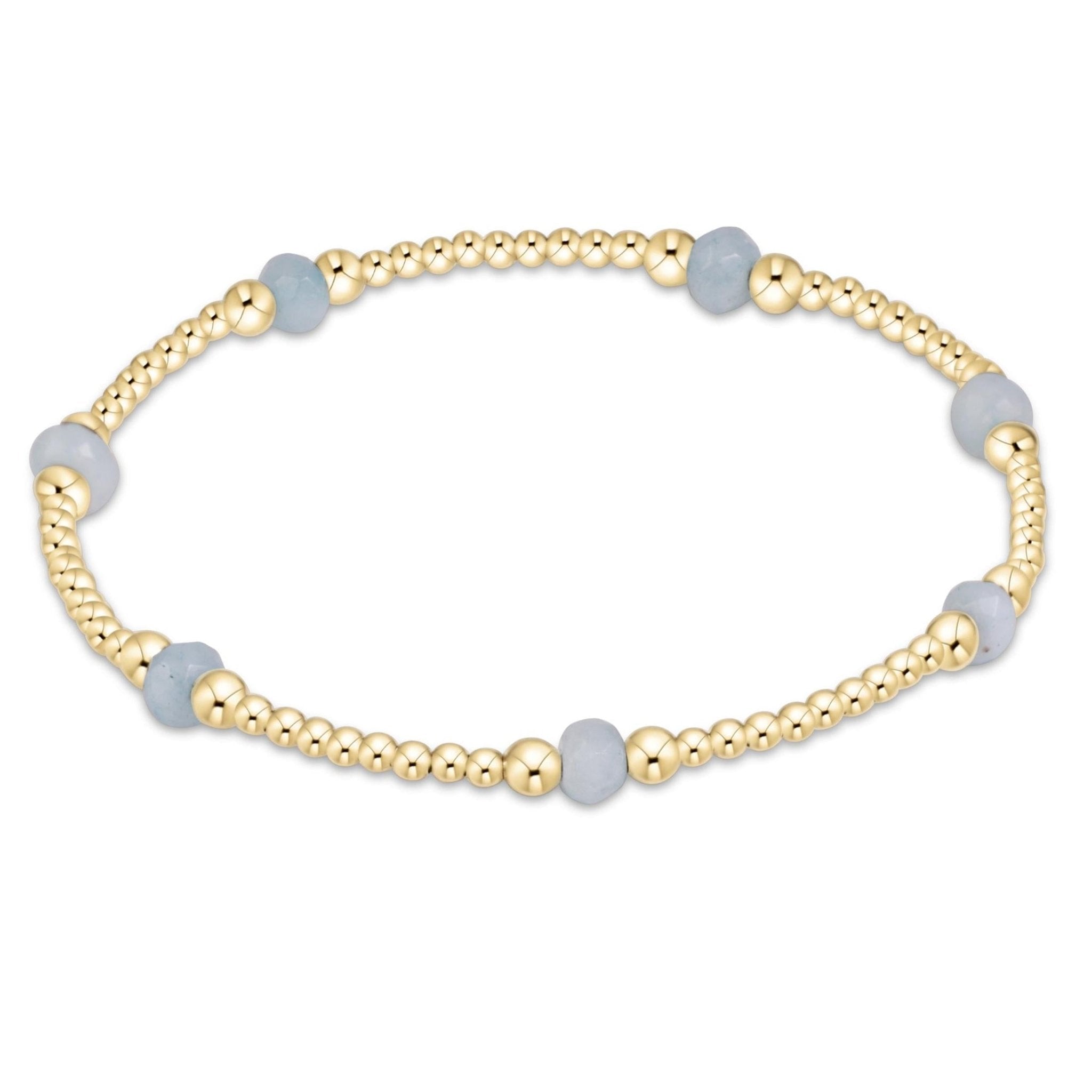 enewton Purpose Gemstone 4mm Bracelet - Aquamarine - Enewton