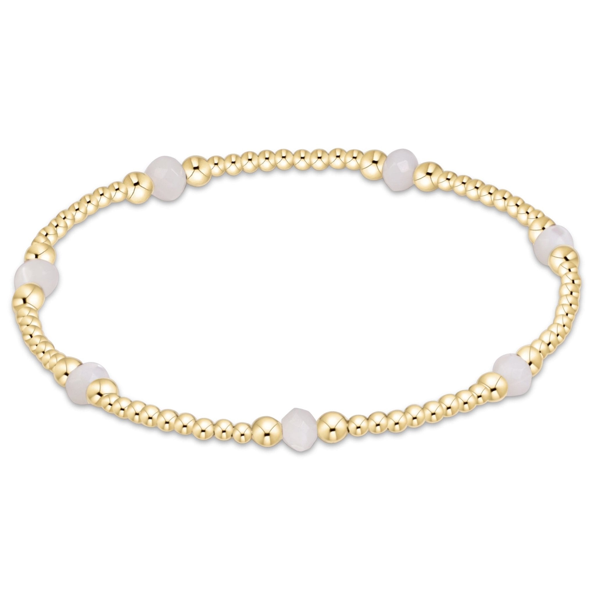 enewton Purpose Gemstone 4mm Bracelet - Mother of Pearl - Enewton