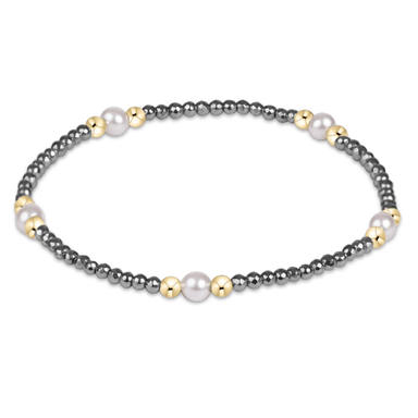 Enewton Purpose Pearl 4mm Bracelet - Silver Faceted Hematite - Enewton