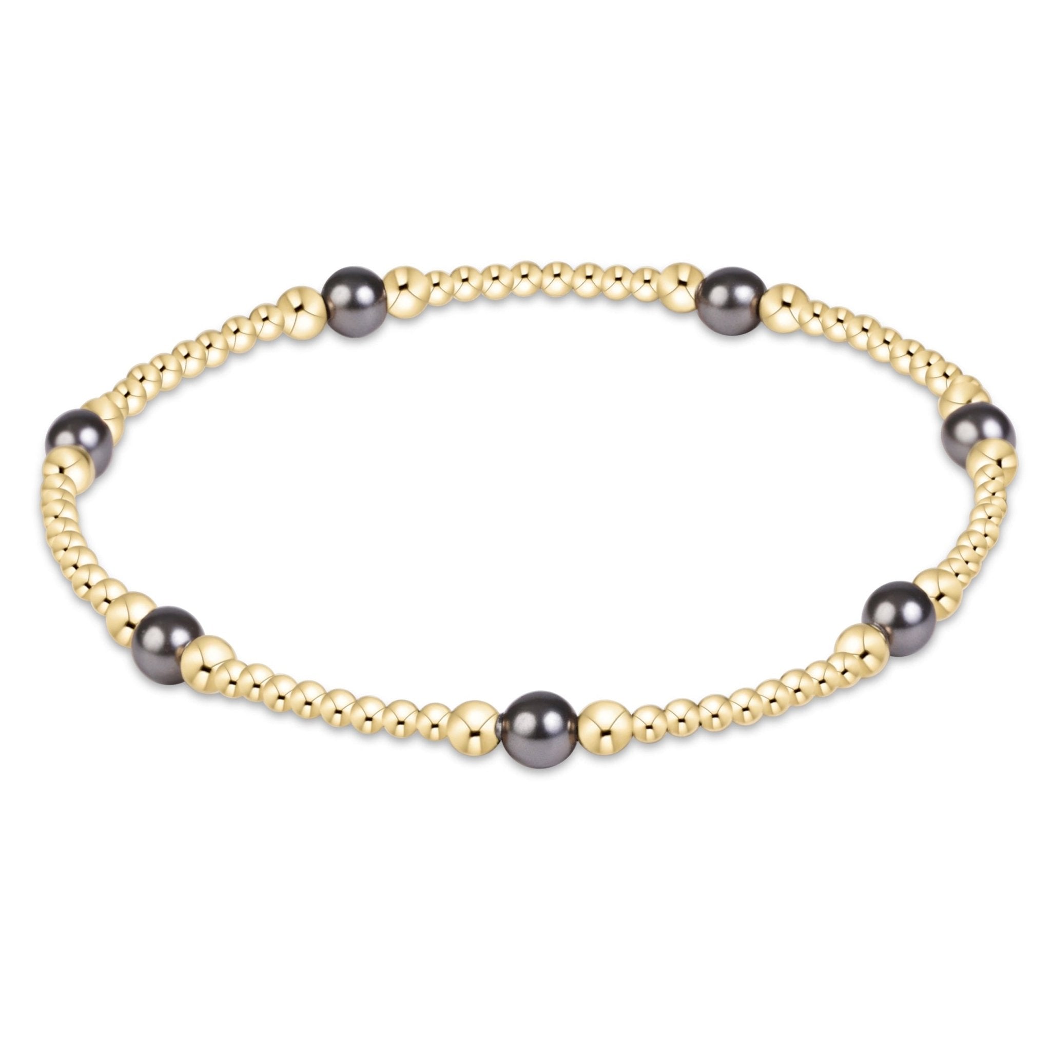 enewton Purpose Pearl Dark Grey 4mm Bracelet - Enewton