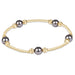 enewton Purpose Pearl Dark Grey 6mm Dignity Gold Bracelet - Enewton