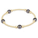 enewton Purpose Pearl Dark Grey 6mm Gold Bracelet - Enewton