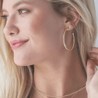 Enewton Round Gold 2" Post Hoop - 3mm - Smooth - Enewton