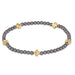 enewton Signature Cross Small 3mm Pearl Dark Grey Bracelet - Gold - Enewton