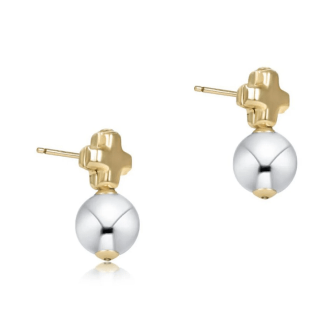 Enewton Signature Cross Small Mixed Metal Stud - Classic Sterling - Enewton