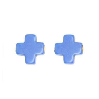 Enewton Signature Cross Stud - Cobalt - Enewton
