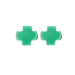 Enewton Signature Cross Stud - Emerald - Enewton