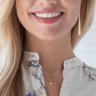 Enewton Signature Gold Cross Charm Necklace - Enewton